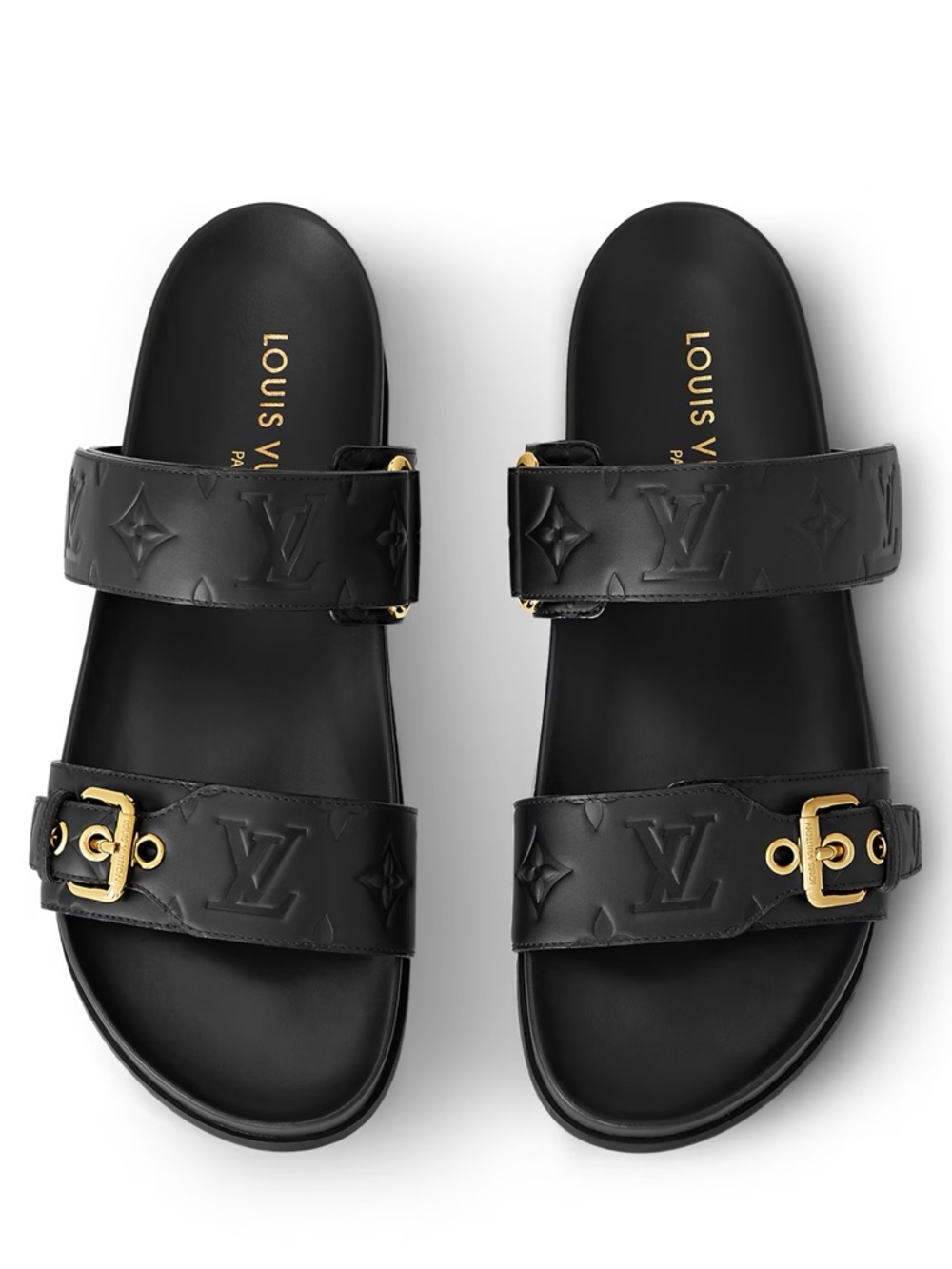 Bom Dia Flat Comfort Mule Black EU 38.5 Louis Vuitton LV - Picture 3 of 15